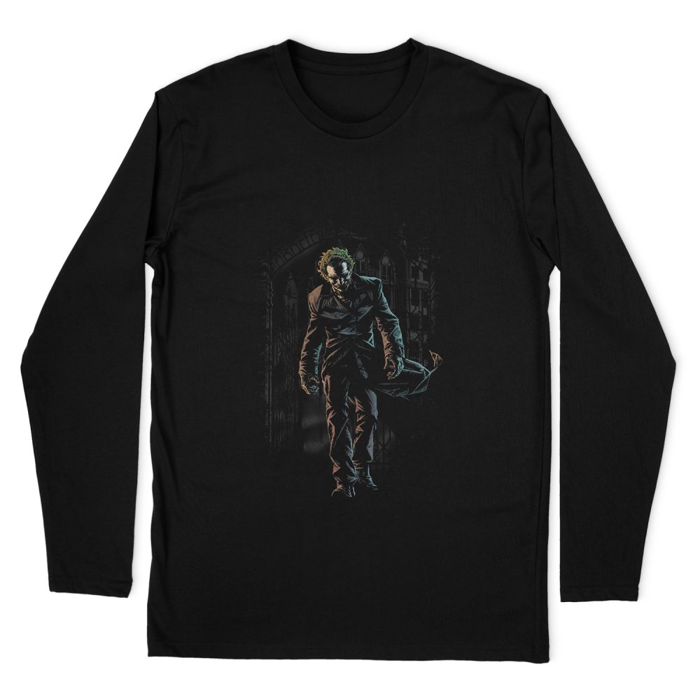 JOKER LEAVES ARKHAM LONG SLEEVE T-SHIRT