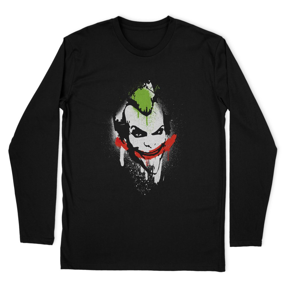 BATMAN - ARKHAM SPRAYPAINT SMILE LONG SLEEVE T-SHIRT