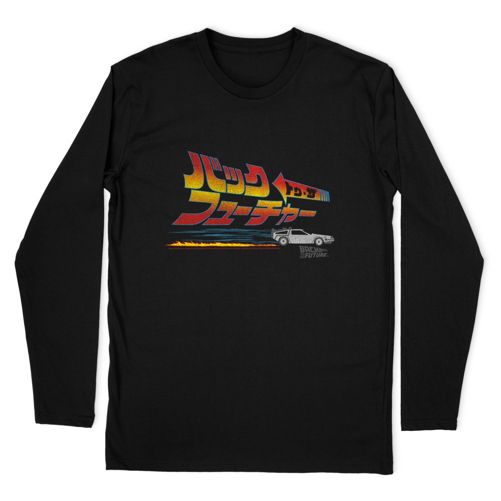 BACK TO THE FUTURE JAPANESE DELOREAN LONG SLEEVE T-SHIRT
