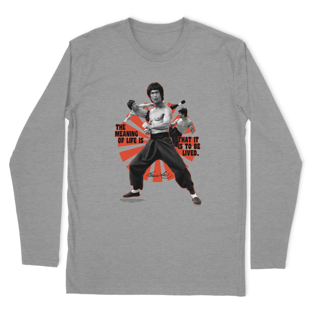 BRUCE LEE MEANING OF LIFE LONG SLEEVE T-SHIRT