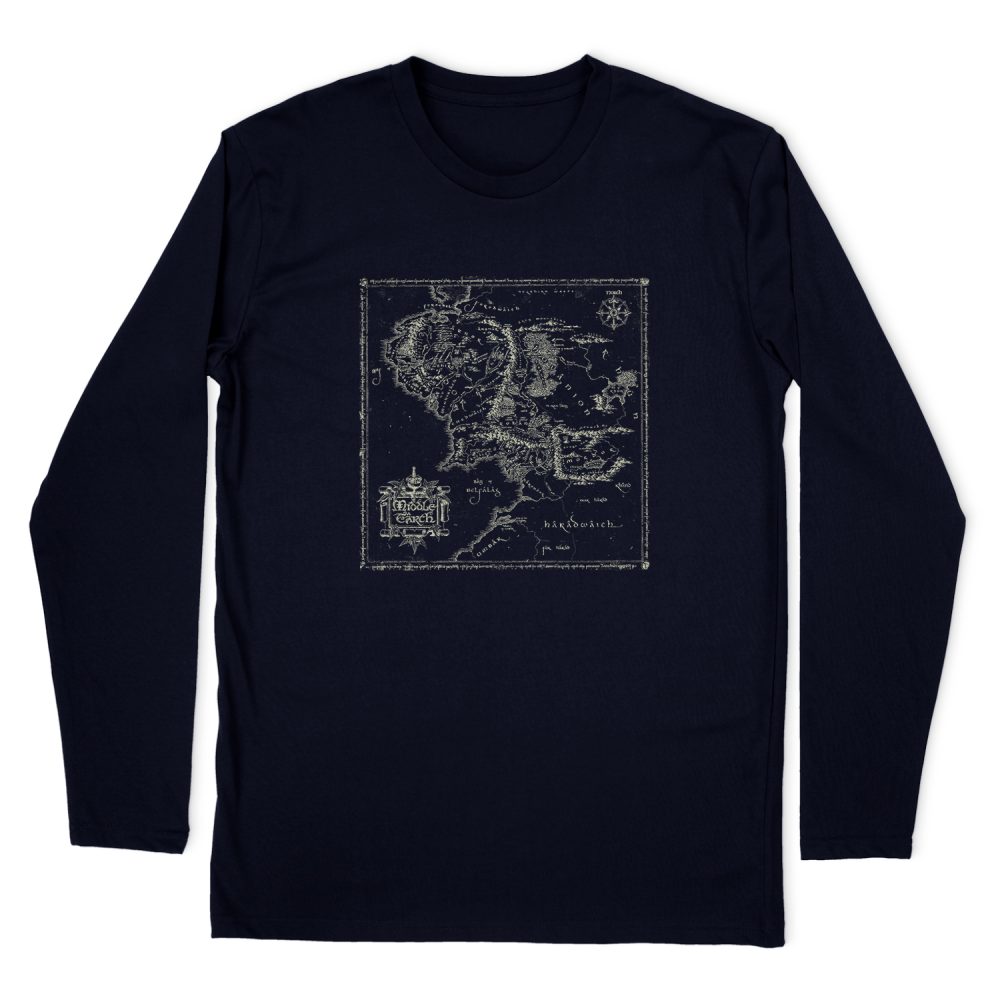 LORD OF THE RINGS MAP OF ME LONG SLEEVE T-SHIRT