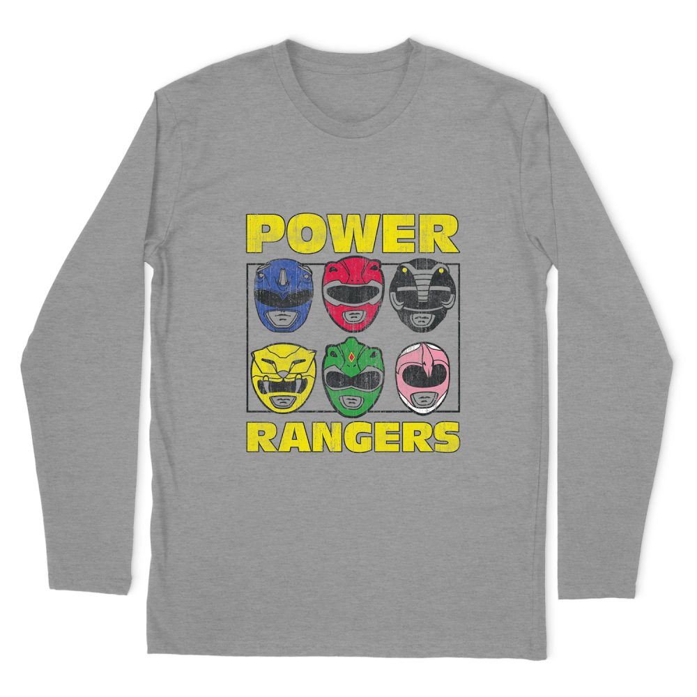 POWER RANGERS RANGER HEADS LONG SLEEVE T-SHIRT