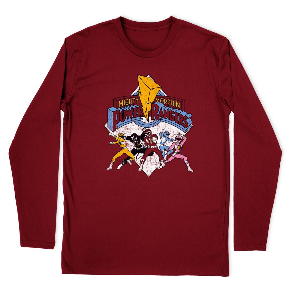 POWER RANGERS RETRO RANGERS LONG SLEEVE T-SHIRT
