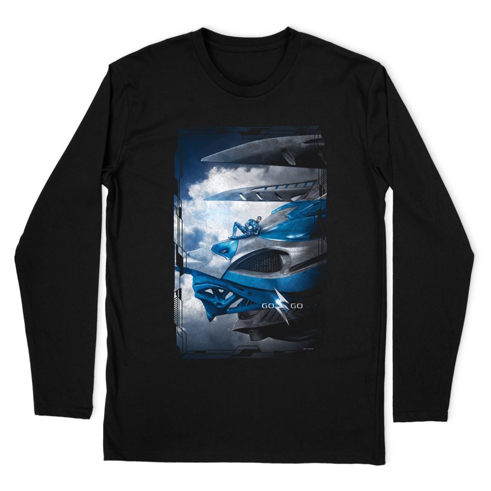 POWER RANGERS BLUE ZORD POSTER LONG SLEEVE T-SHIRT