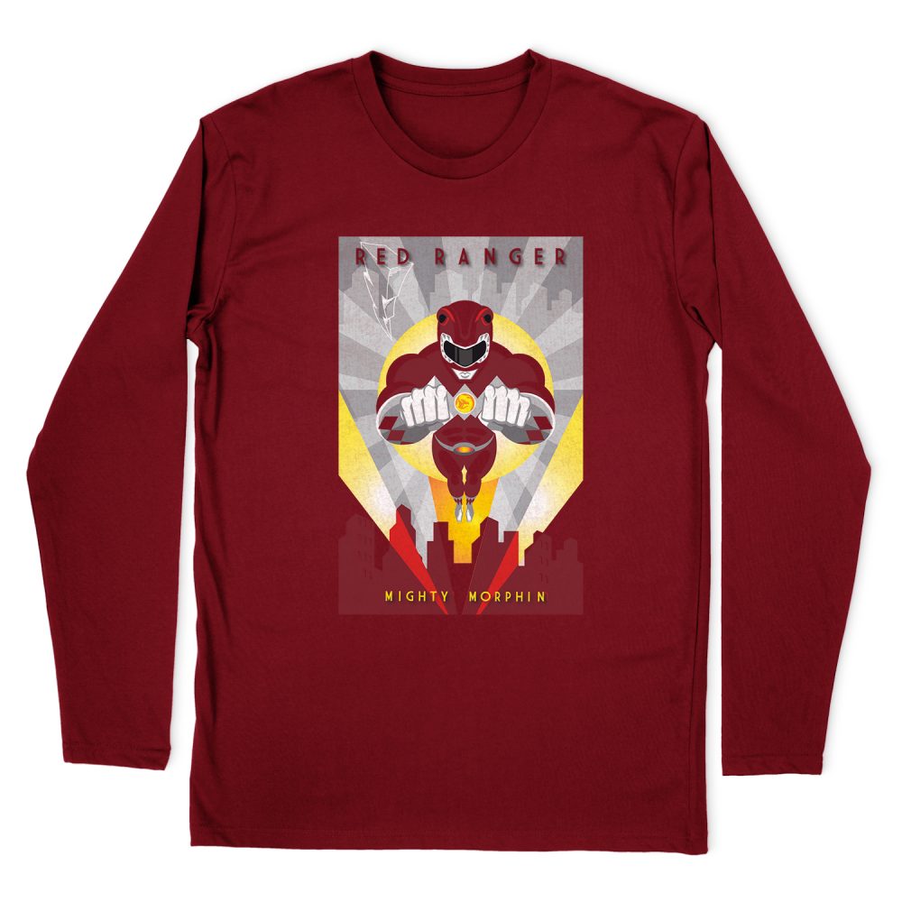 POWER RANGERS RED DECO LONG SLEEVE T-SHIRT