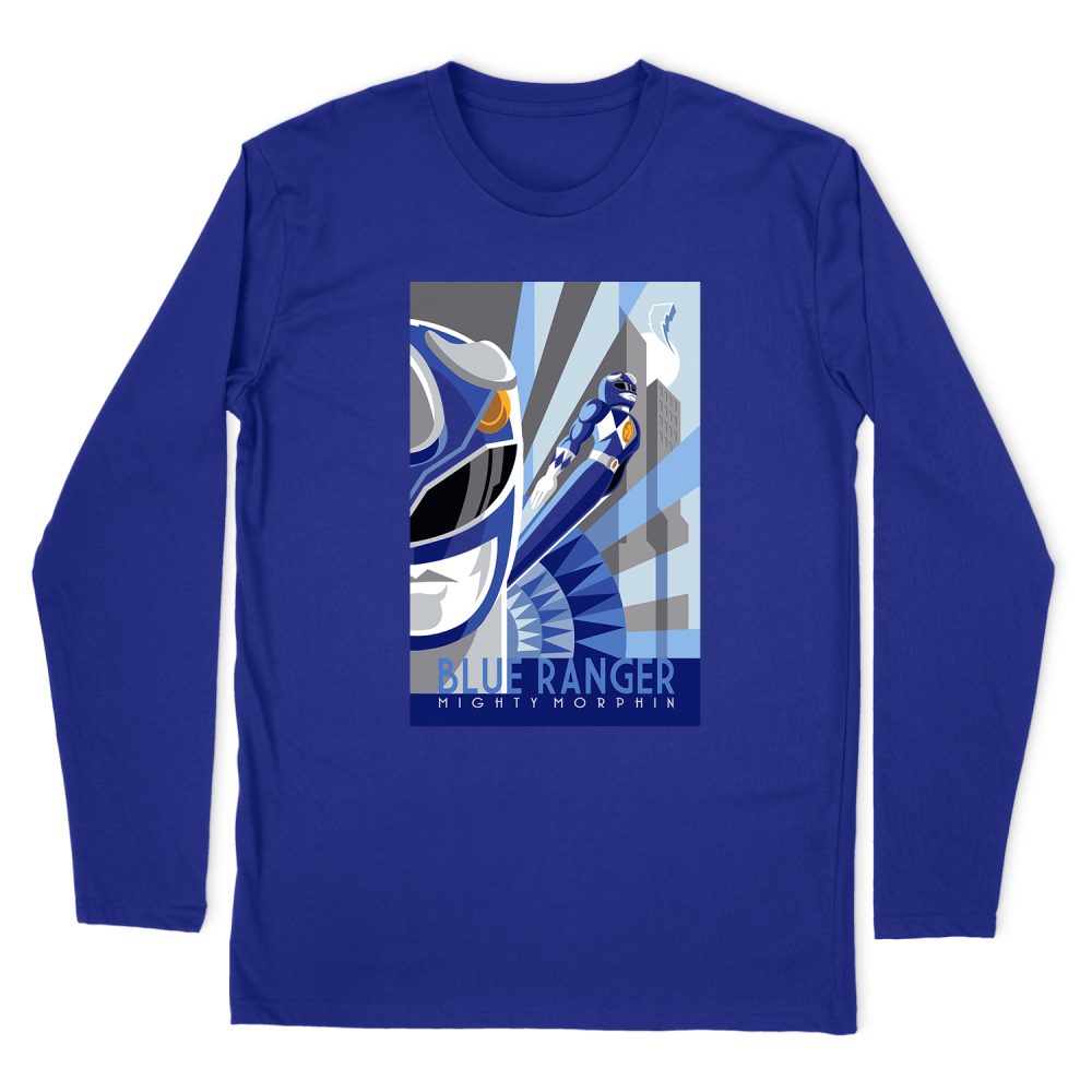 POWER RANGERS BLUE RANGER DECO LONG SLEEVE T-SHIRT