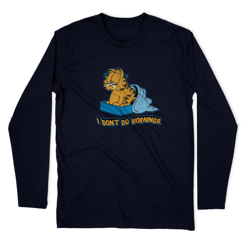 GARFIELD I DONT DO MORNINGS LONG SLEEVE T-SHIRT