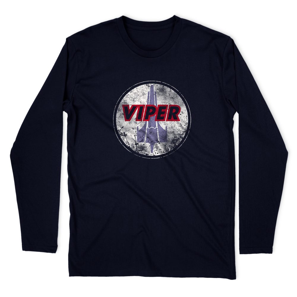 BATTLESTAR GALACTICA WAR TORN VIPER LONG SLEEVE T-SHIRT