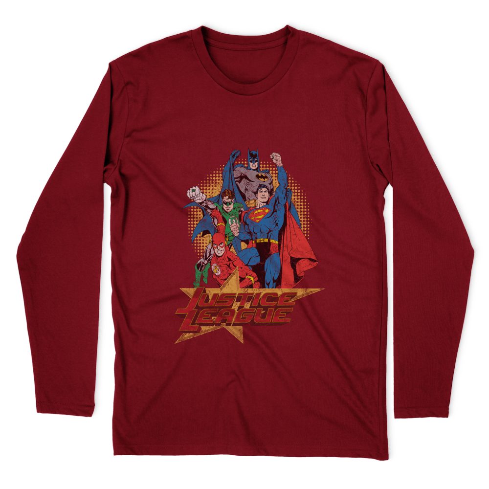 JUSTICE LEAGUE RAISE YOUR FIST LONG SLEEVE T-SHIRT
