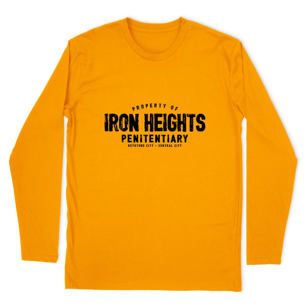 JUSTICE LEAGUE IRON HEIGHTS LONG SLEEVE T-SHIRT