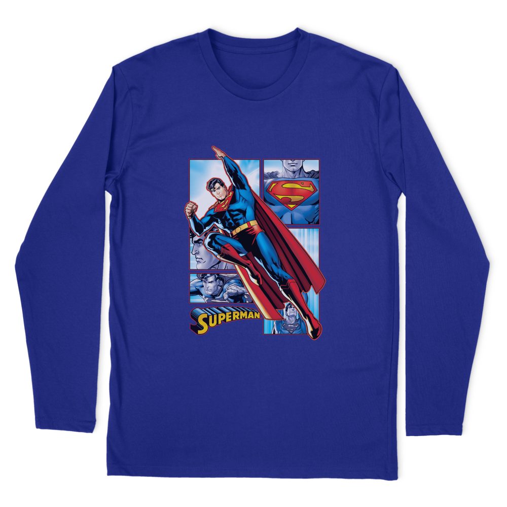 SUPERMAN PANELS LONG SLEEVE T-SHIRT