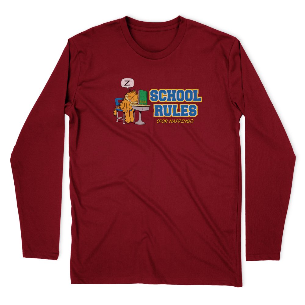 GARFIELD SCHOOL RULES LONG SLEEVE T-SHIRT