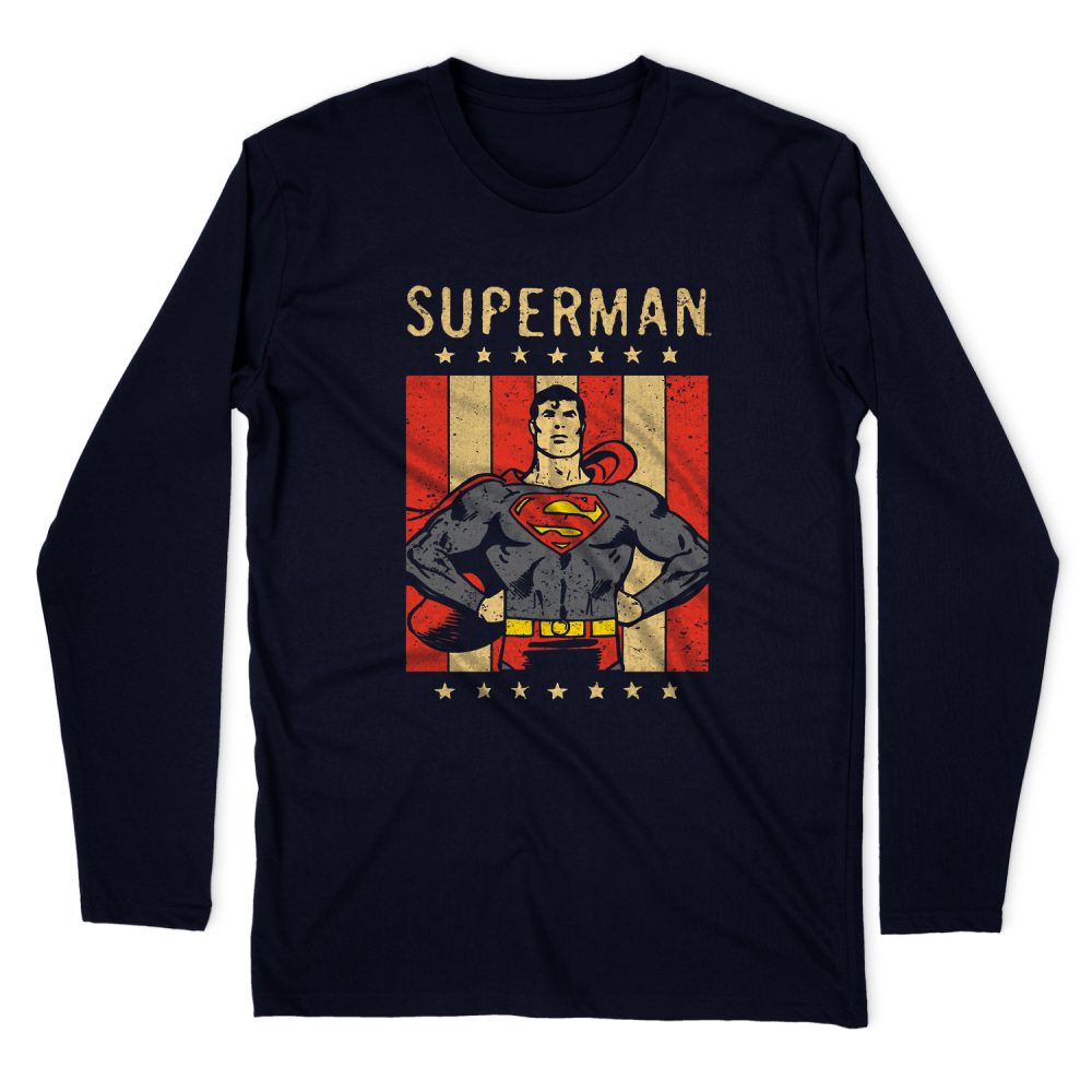 DC COMICS RETRO LIBERTY DC COMICS RETRO LIBERTY LONG SLEEVE T-SHIRT