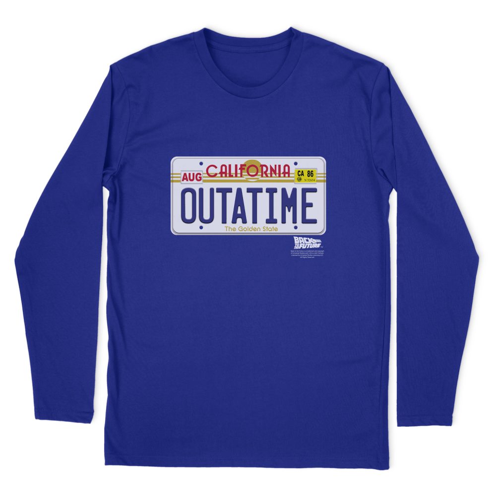 BACK TO THE FUTURE OUTATIME PLATE LONG SLEEVE T-SHIRT