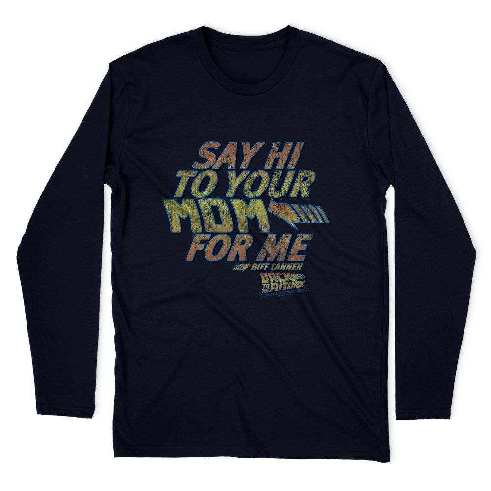 BACK TO THE FUTURE SAY HI LONG SLEEVE T-SHIRT
