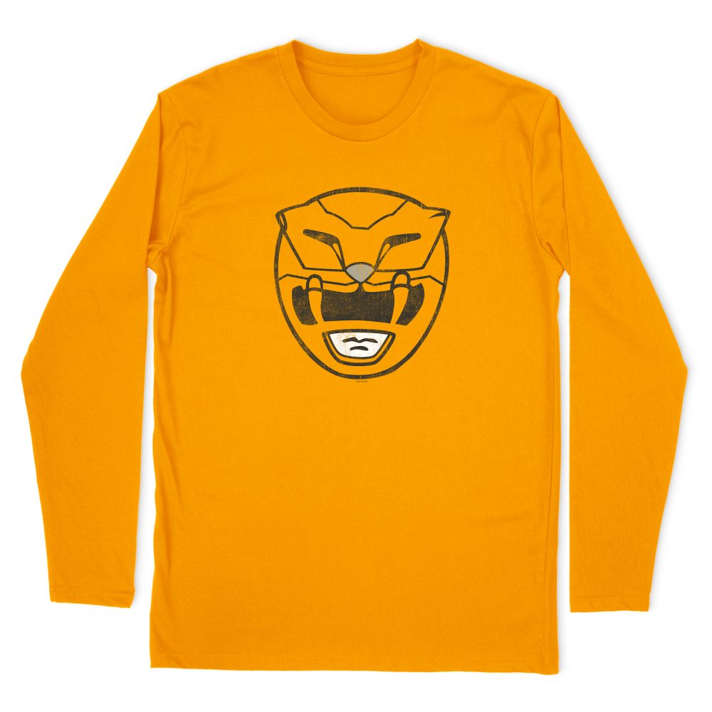 POWER RANGERS YELLOW RANGER MASK LONG SLEEVE T-SHIRT