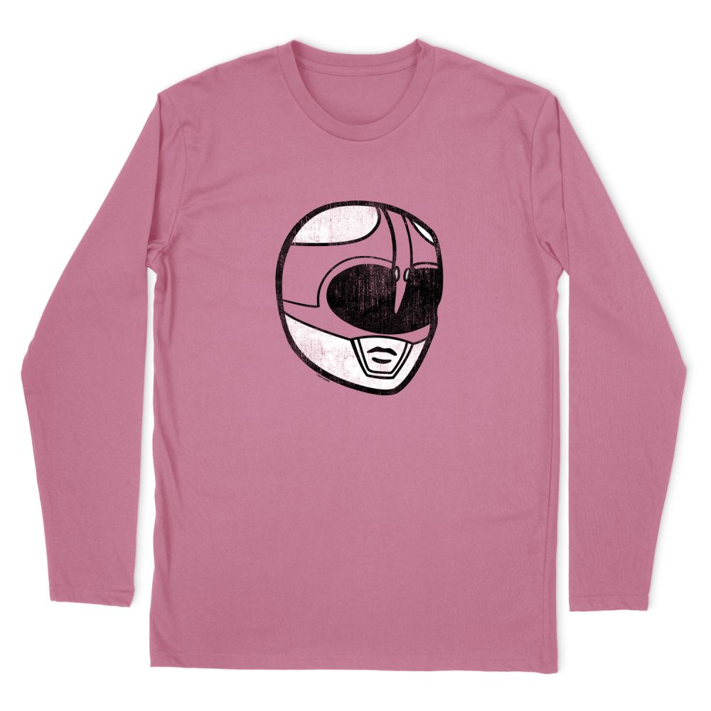 MIGHTY MORPHIN POWER RANGERS PINK RANGER MASK LONG SLEEVE T-SHIRT
