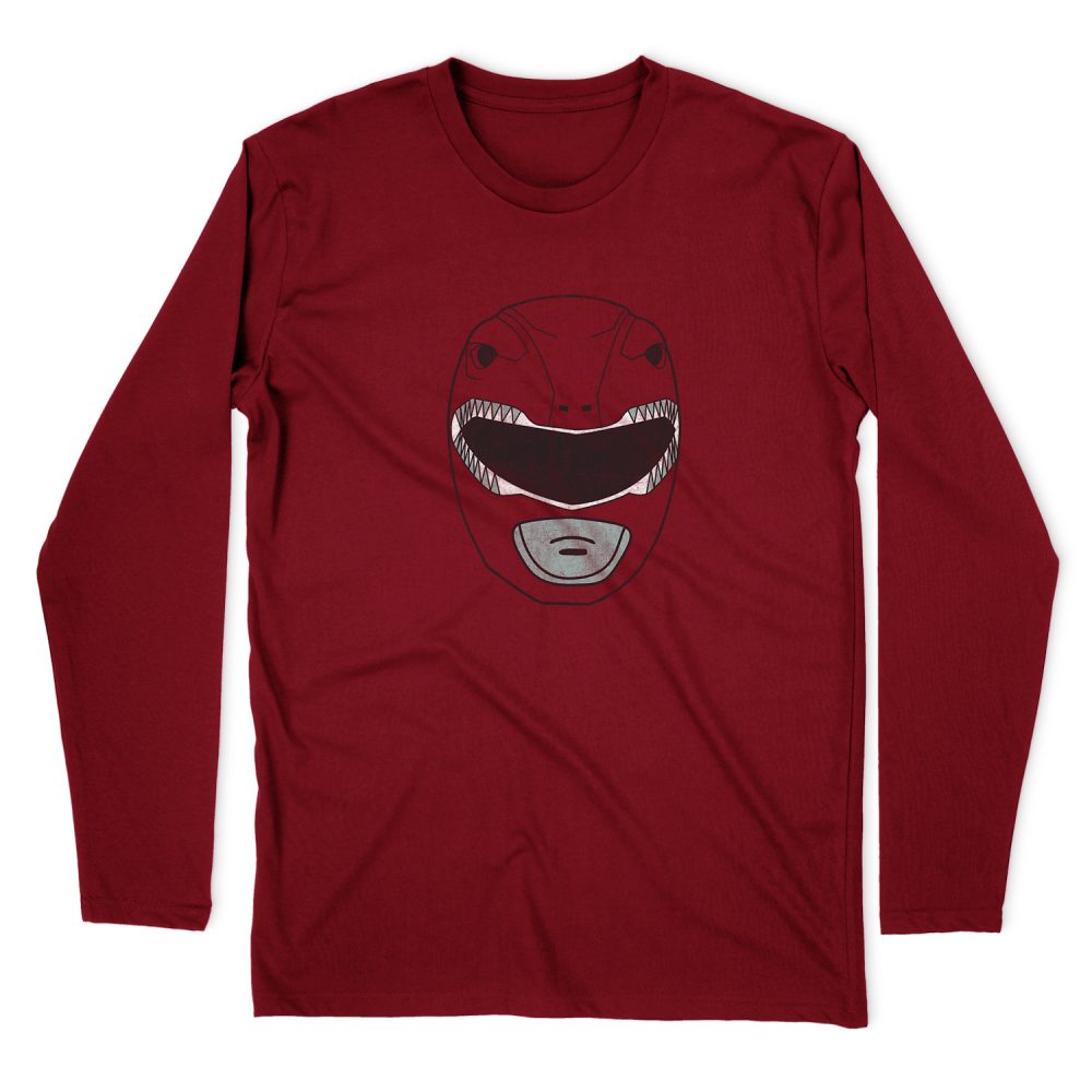 POWER RANGERS RED RANGER MASK LONG SLEEVE T-SHIRT