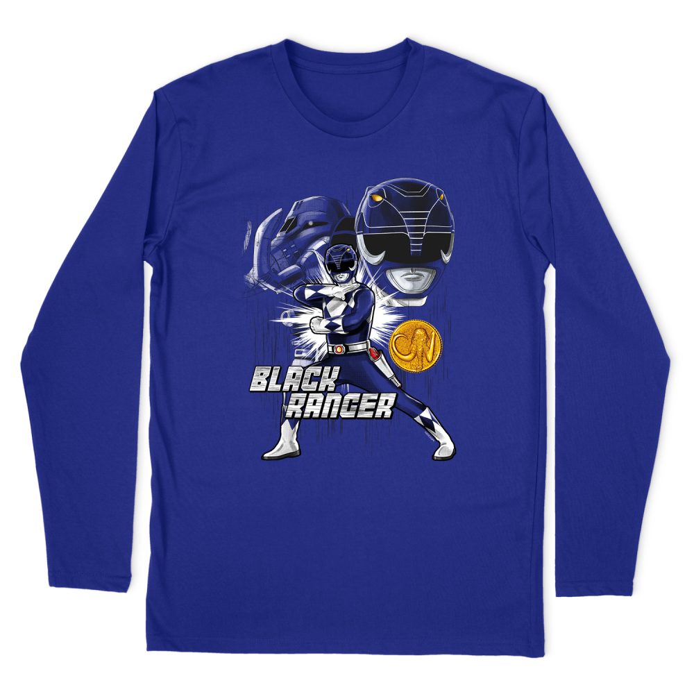 POWER RANGERS BLACK RANGER LONG SLEEVE T-SHIRT