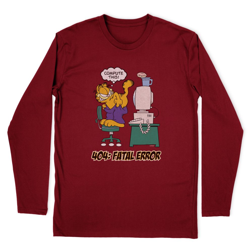 GARFIELD COMPUTE THIS LONG SLEEVE T-SHIRT