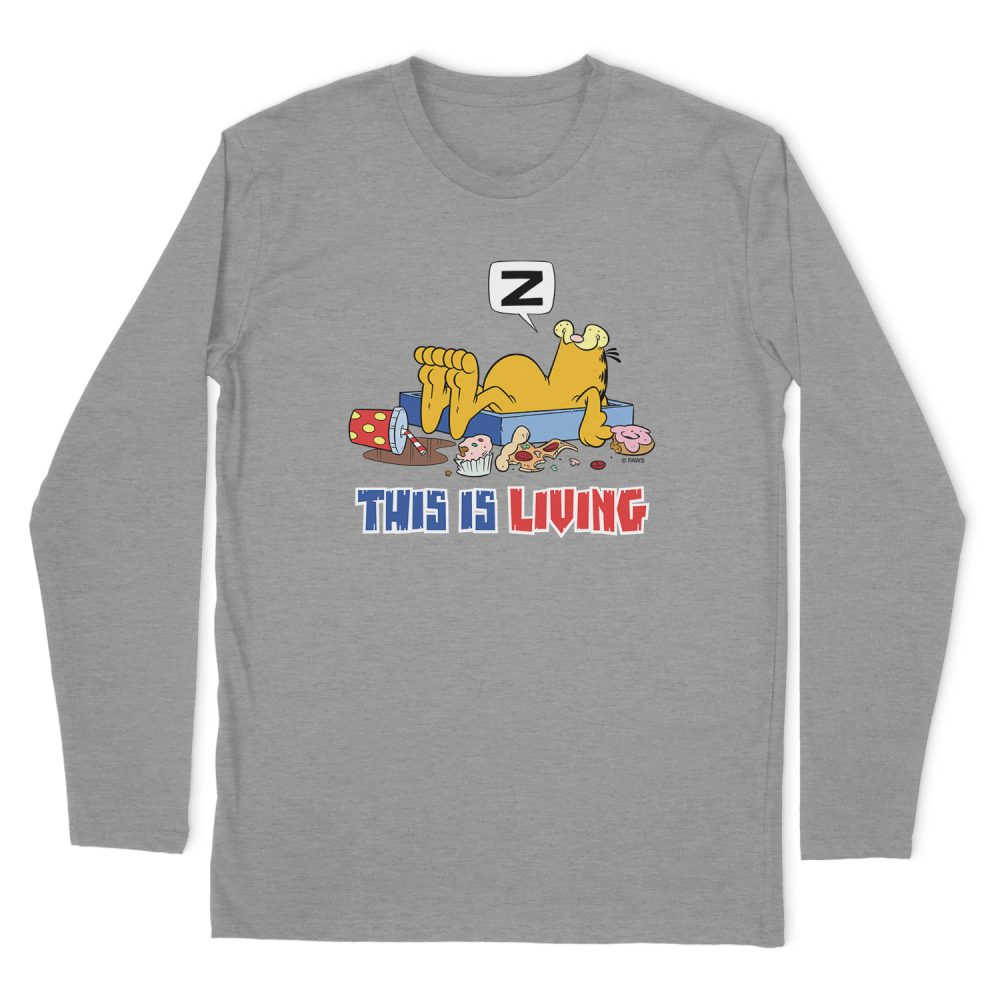 GARFIELD THIS IS LIVING LONG SLEEVE T-SHIRT