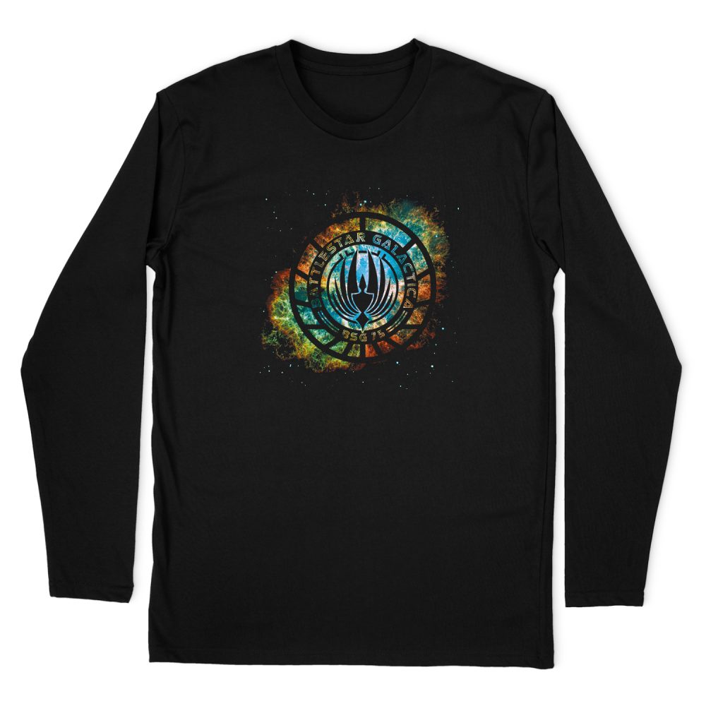 BATTLESTAR GALACTICA EMBLEM KNOCK-OUT LONG SLEEVE T-SHIRT