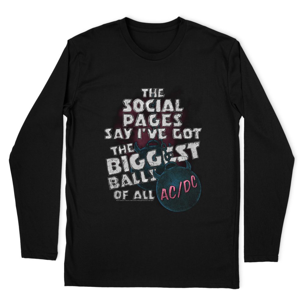AC DC BAND  BIG BALLS LONG SLEEVE T-SHIRT