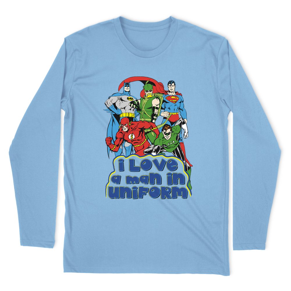 DC COMICS I LOVE A MAN IN UNIFORM LONG SLEEVE T-SHIRT