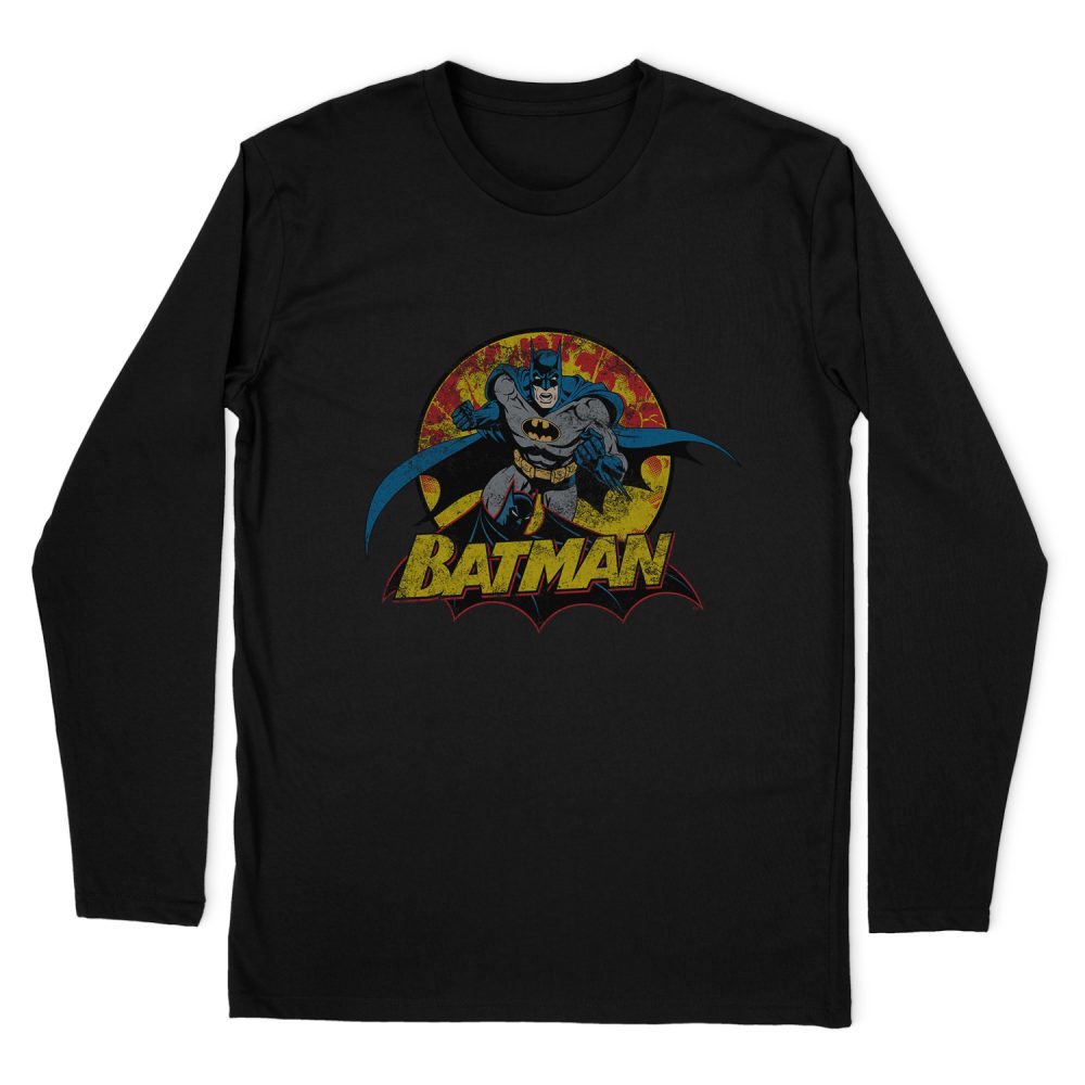 BATMAN ROUGH DISTRESS  LONG SLEEVE T-SHIRT