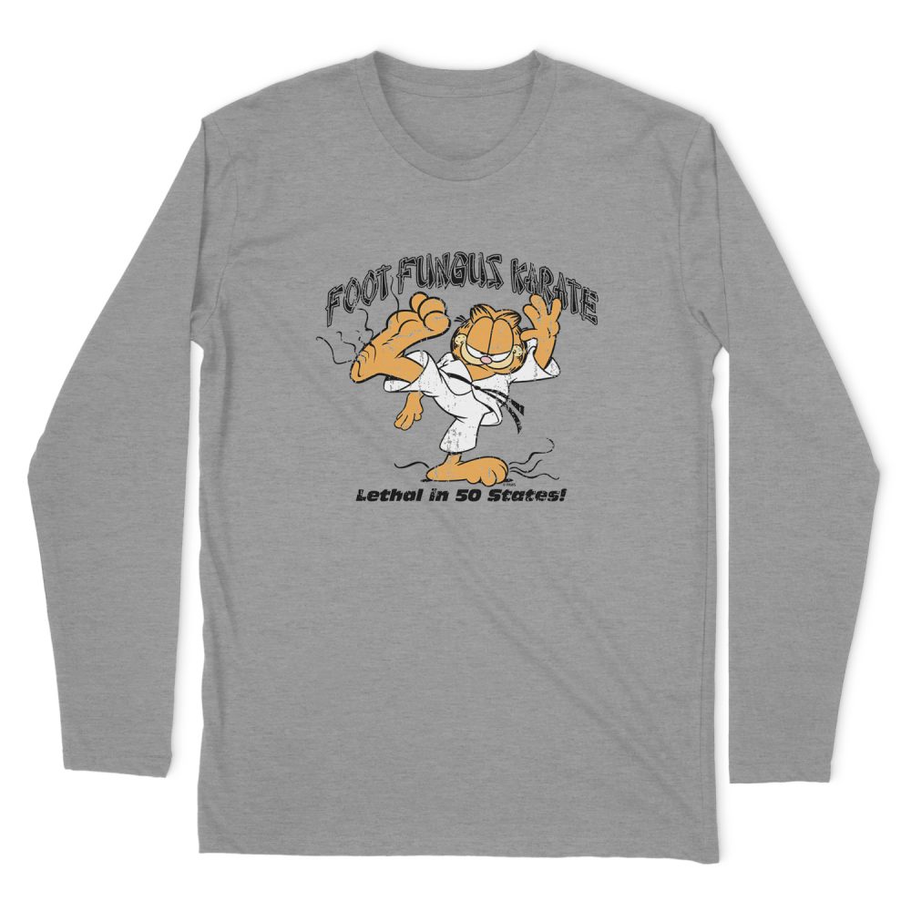 GARFIELD FOOT FUNGUS KARATE LONG SLEEVE T-SHIRT