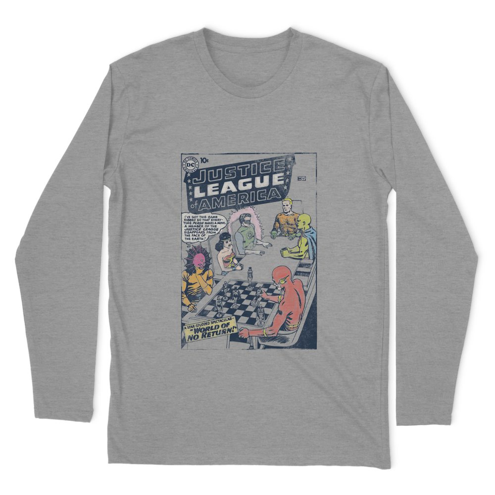 JUSTICE LEAGUE WORLD OF NO RETURN LONG SLEEVE T-SHIRT