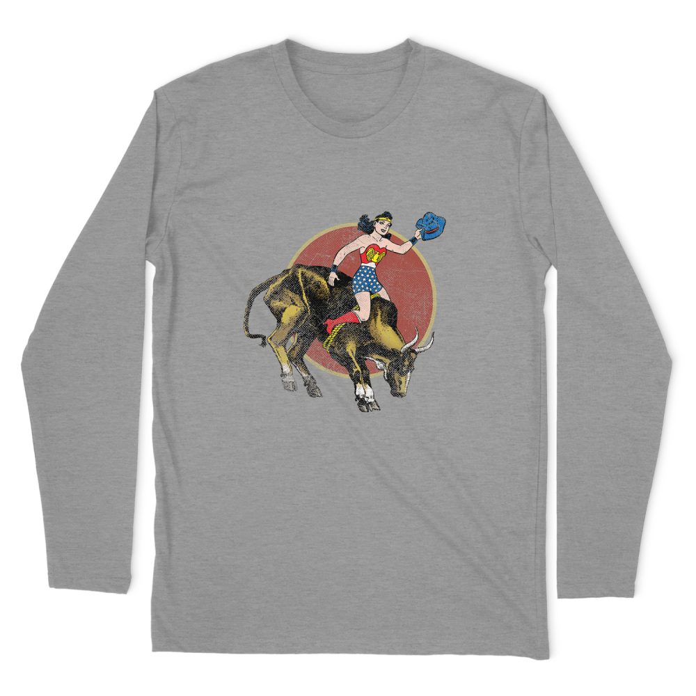 WONDER WOMAN BULL RIDER LONG SLEEVE T-SHIRT
