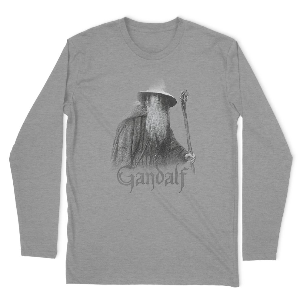 LORD OF THE RINGS GANDALF THE GREY LONG SLEEVE T-SHIRT