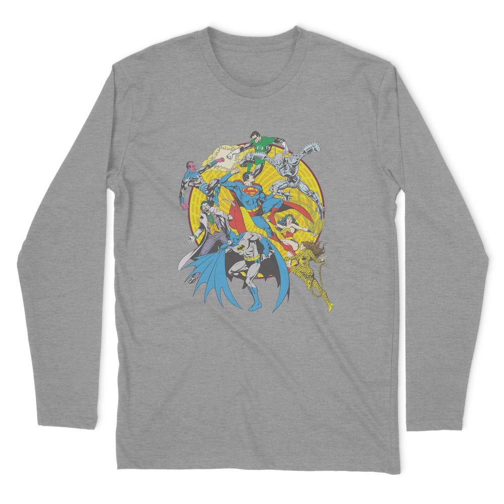 DC COMICS SPIN CIRCLE FIGHT LONG SLEEVE T-SHIRT