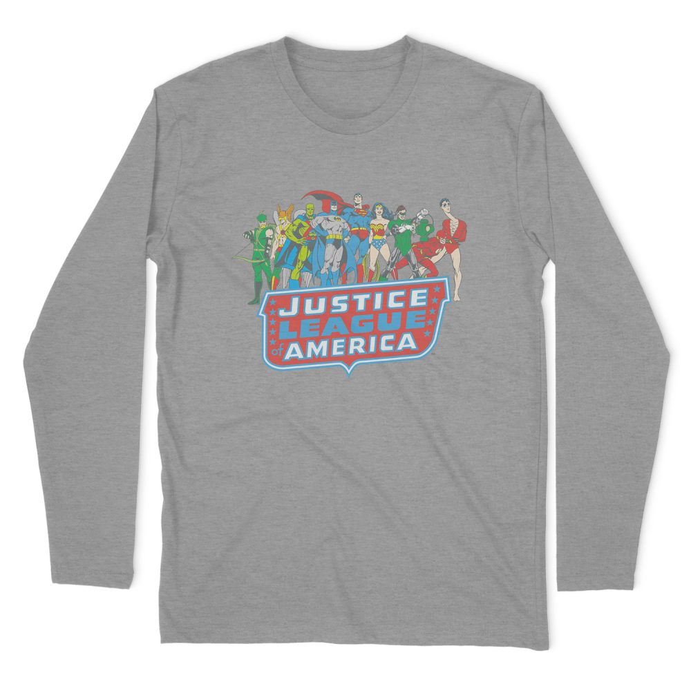 DC COMICS JLA LINEUP LONG SLEEVE T-SHIRT