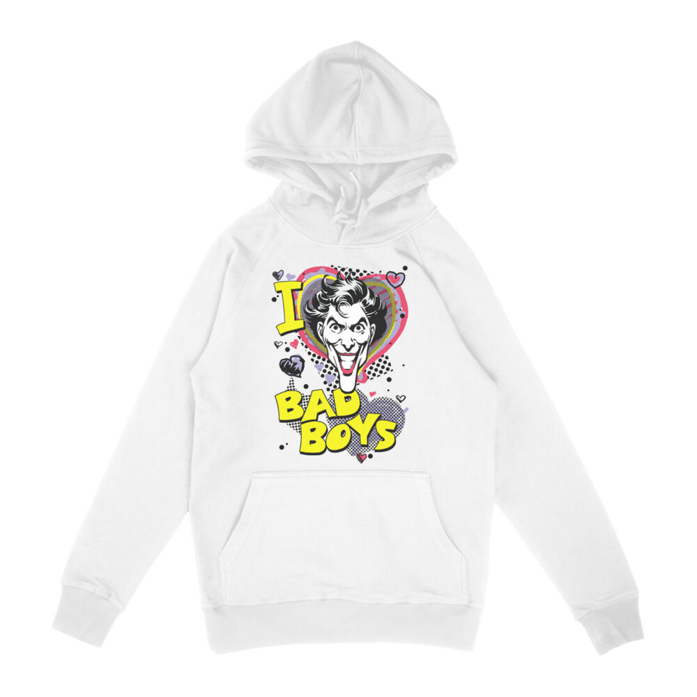 DC COMICS I HEART BAD BOYS 2 HOODIE