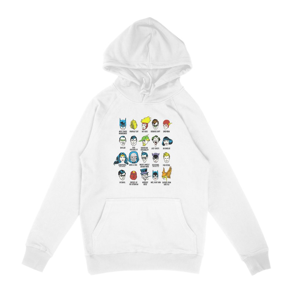 DC COMICS SUPERHERO ISSUES HOODIE