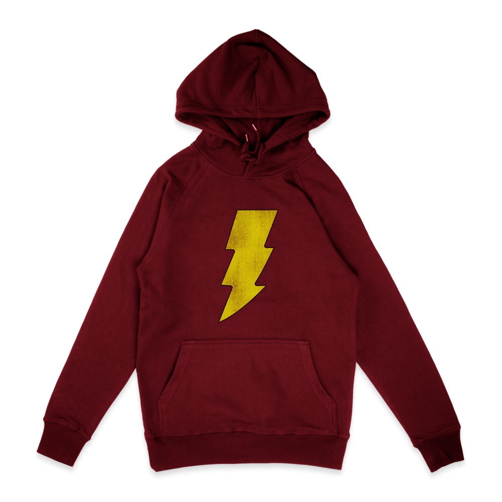 DC COMICS SHAZAM LOGO DISTRESSED HOODIE