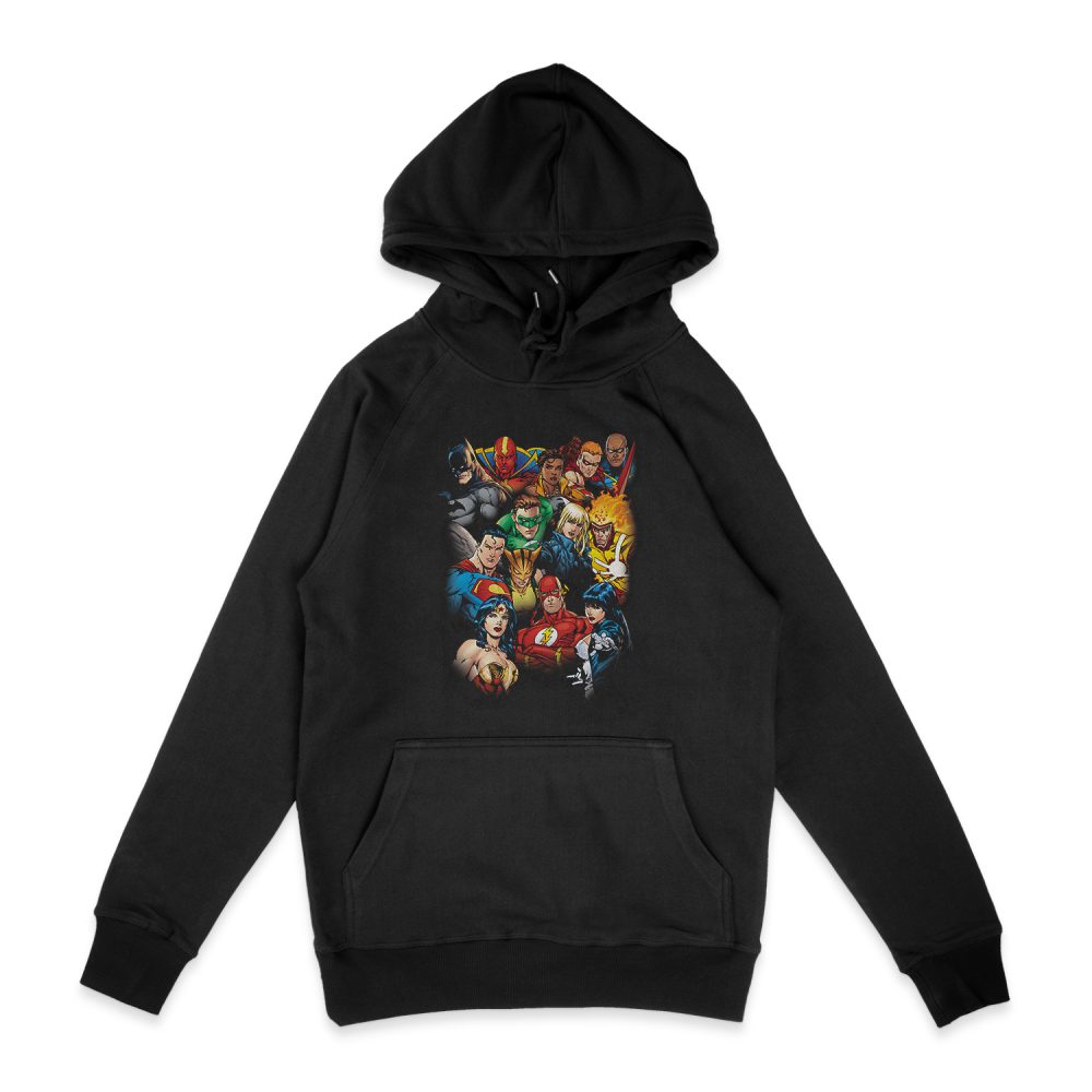 JUSTICE LEAGUE THE LEAGUES ALL HERE HOODIE