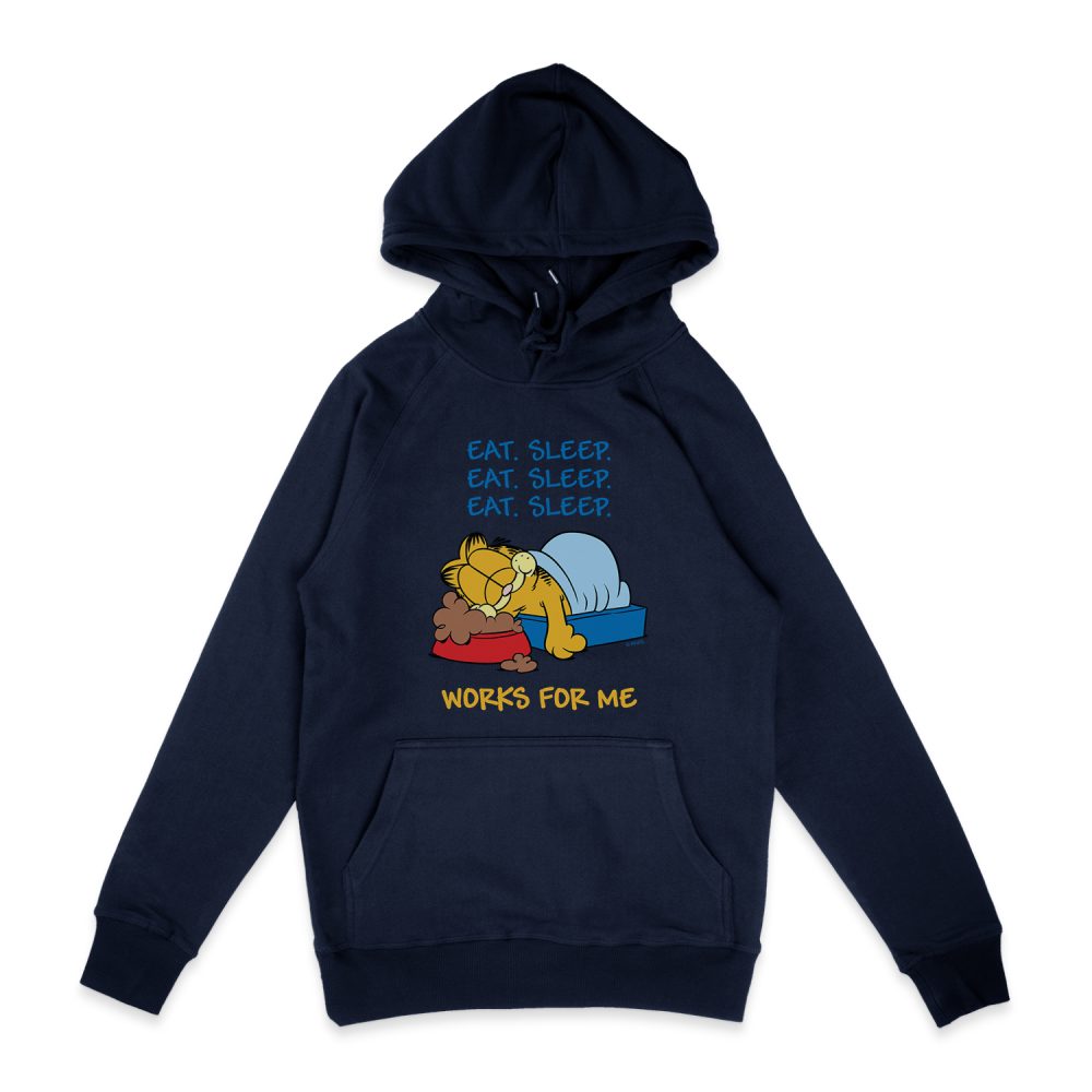 GARFIELD WORKS FOR ME HOODIE
