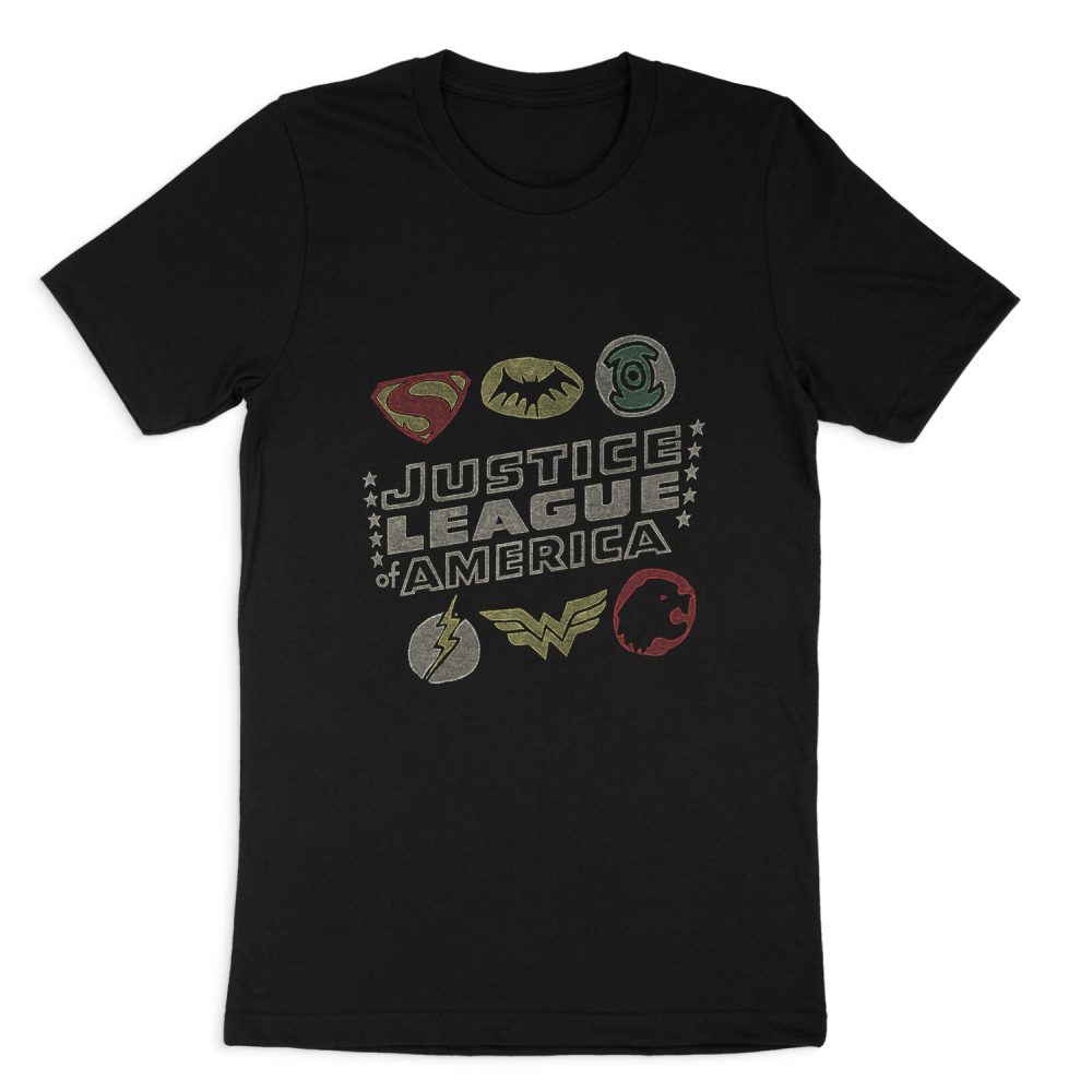 JUSTICE LEAGUE SYMBOLS SHORT SLEEVE T-SHIRT