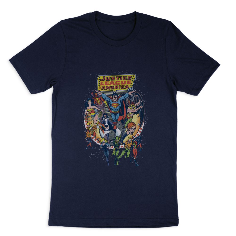 JUSTICE LEAGUE STAR GROUP SHORT SLEEVE T-SHIRT