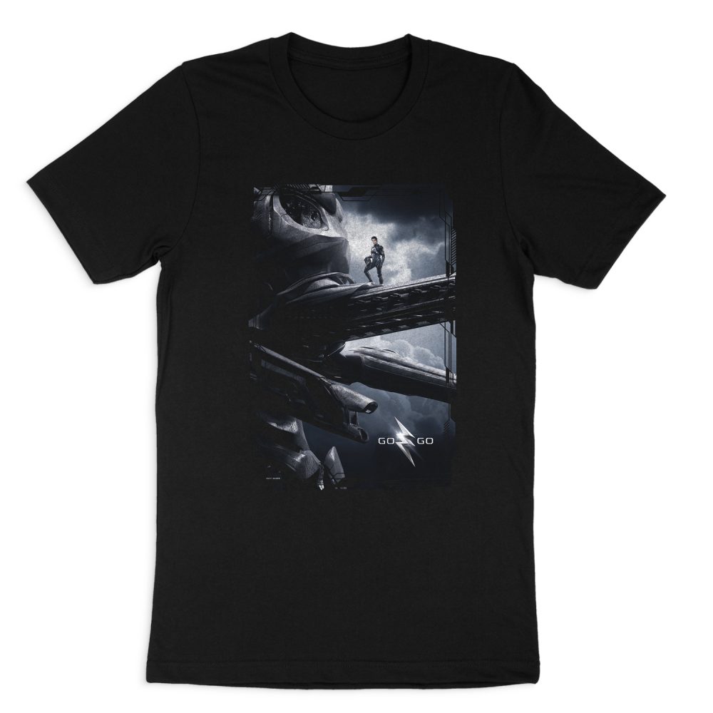 POWER RANGERS BLACK ZORD POSTER SHORT SLEEVE T-SHIRT
