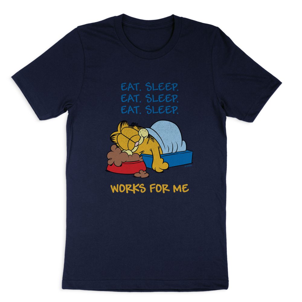 GARFIELD WORKS FOR ME SHORT SLEEVE T-SHIRT