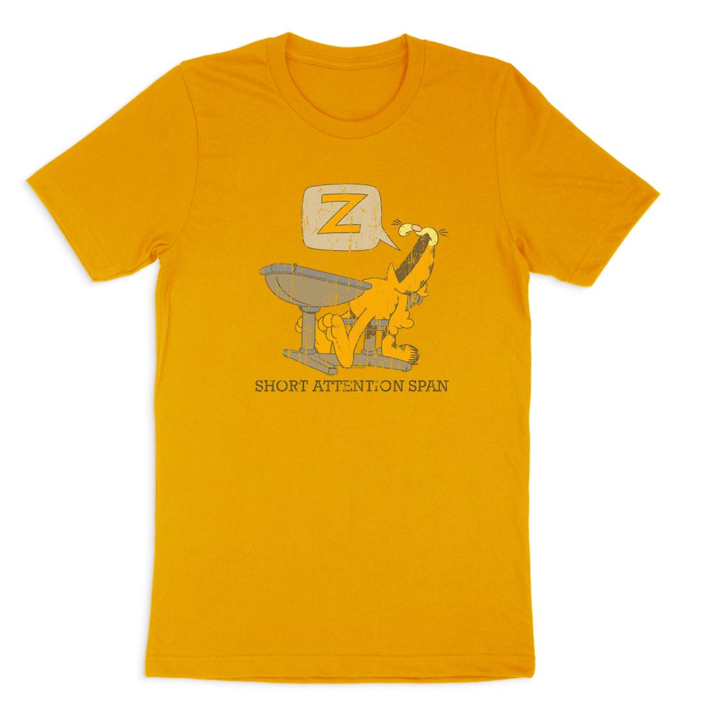 GARFIELD ATTENTION SPAN SHORT SLEEVE T-SHIRT