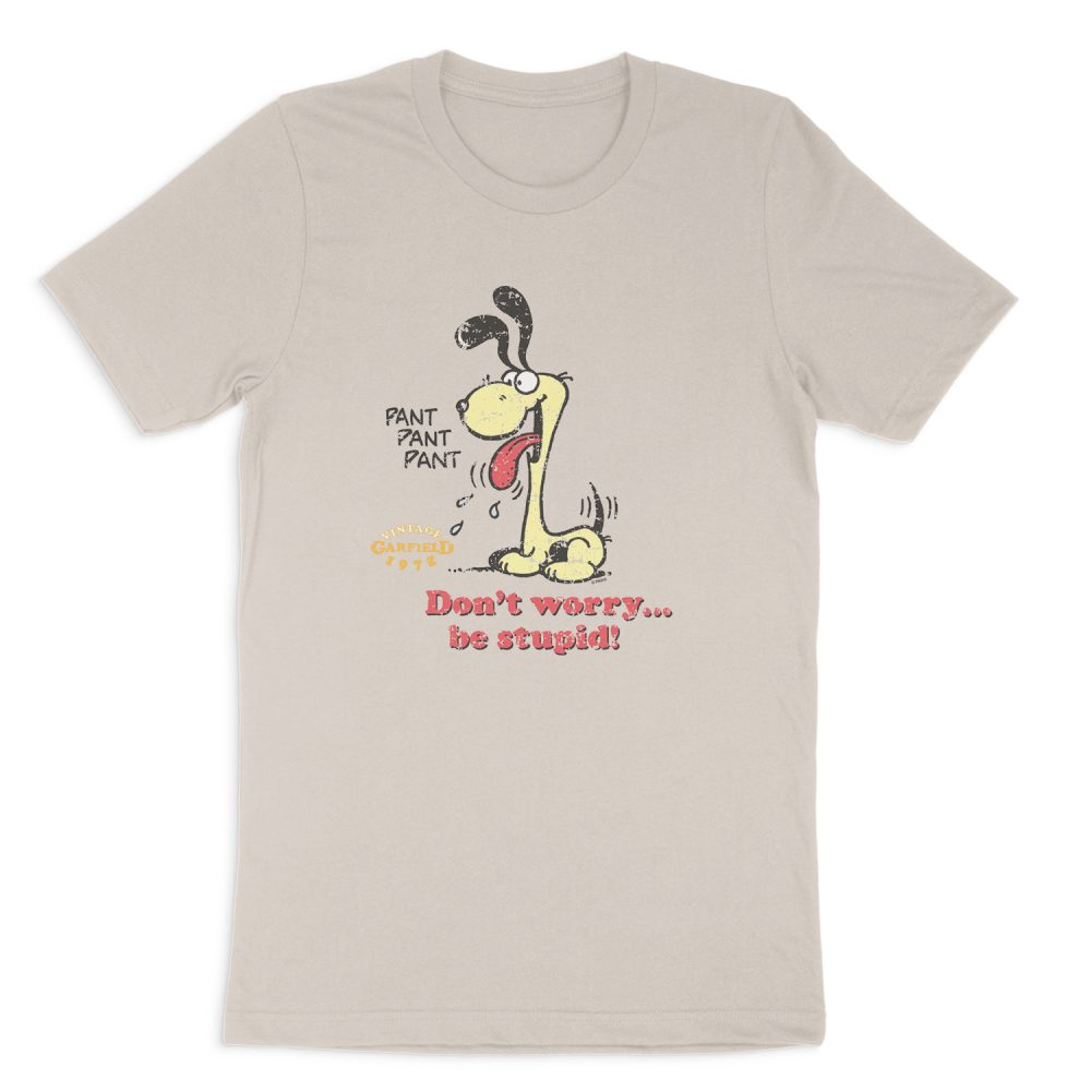 GARFIELD DONT WORRY BE STUPID SHORT SLEEVE T-SHIRT