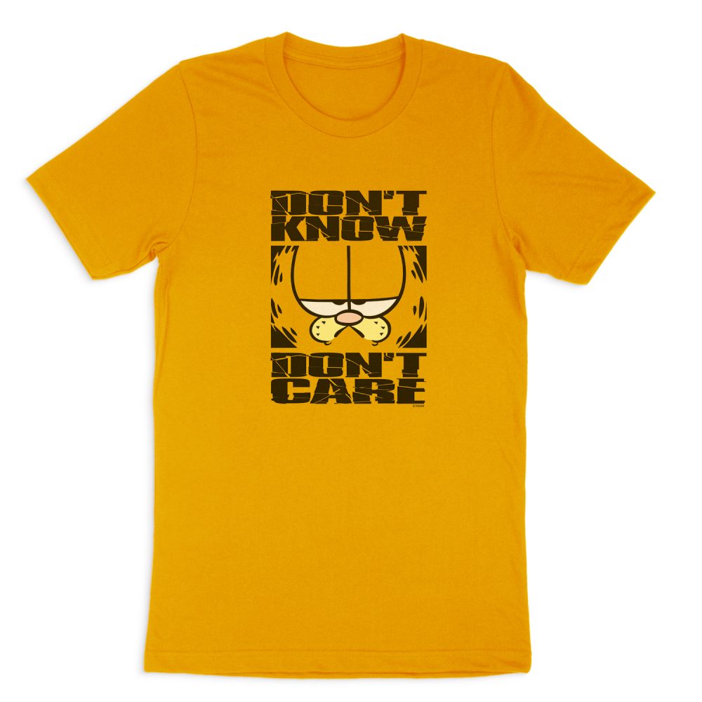 GARFIELD DONT KNOW DONT CARE TODDLER SHORT SLEEVE T-SHIRT