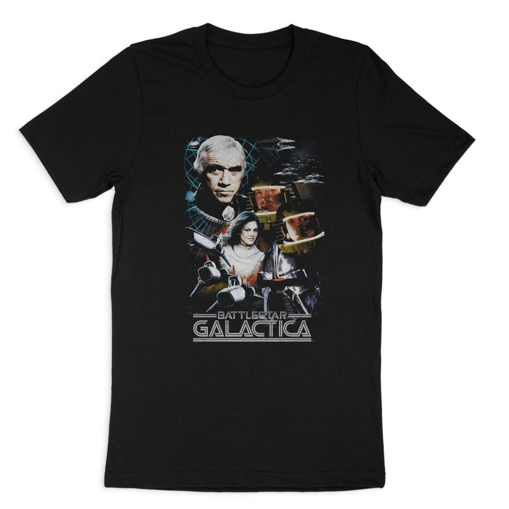 BATTLESTAR GALACTICA 35TH ANNIVERSARY COLLAGE SHORT SLEEVE T-SHIRT