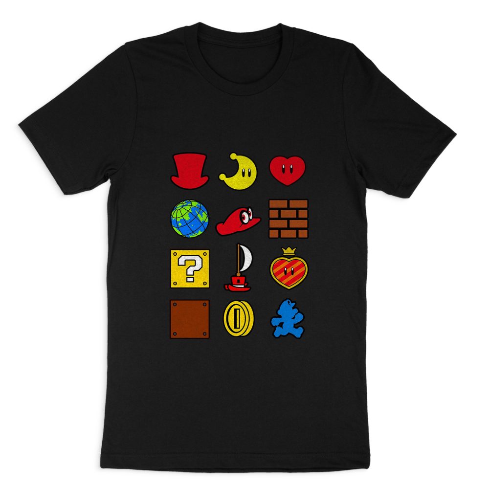 SUPER MARIO ITEM SHORT SLEEVE T-SHIRT