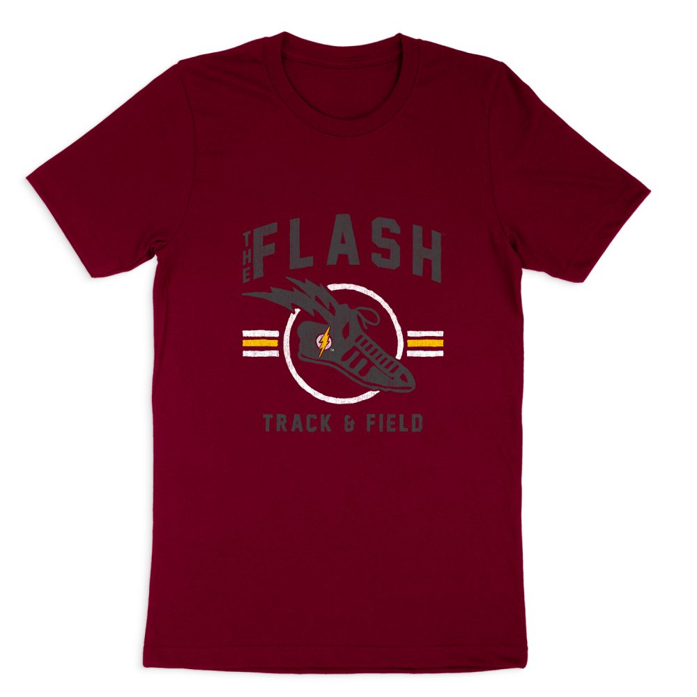 JUSTICE LEAGUE TRACK AND FIELD SHORT SLEEVE T-SHIRT